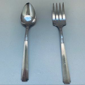 WMA Rogers Capri Meat Serving Fork & Spoon Set